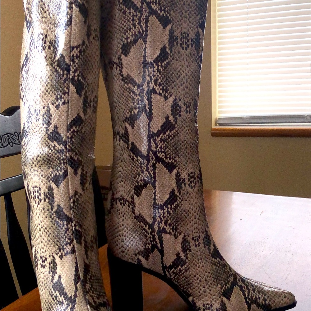 Schutz Snake Knee High Boots